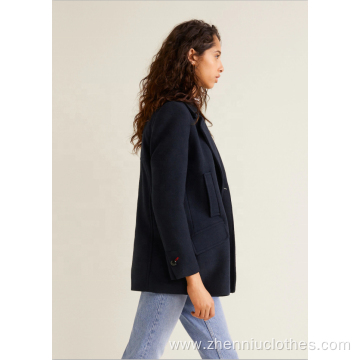 Young Ladies Regular Slim Fake Wool Coat